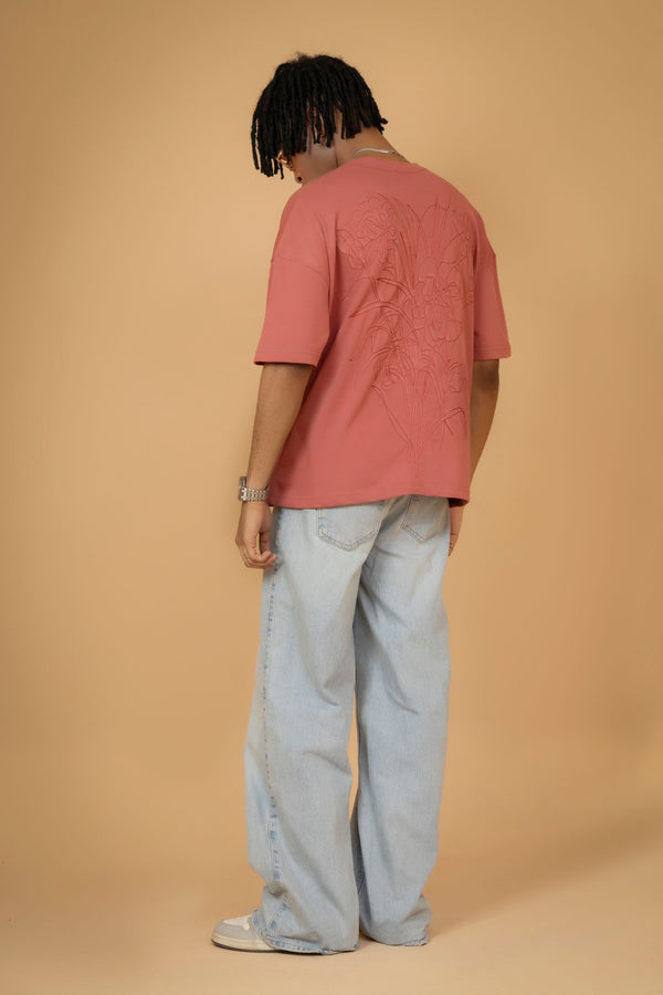 Embroidered Floral Back T-shirt