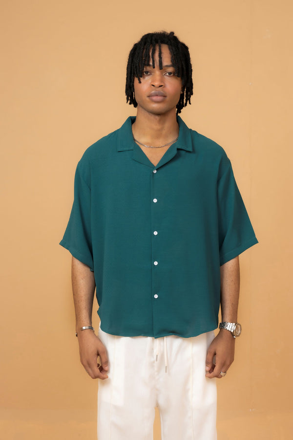 Teal Green Camp Shirt