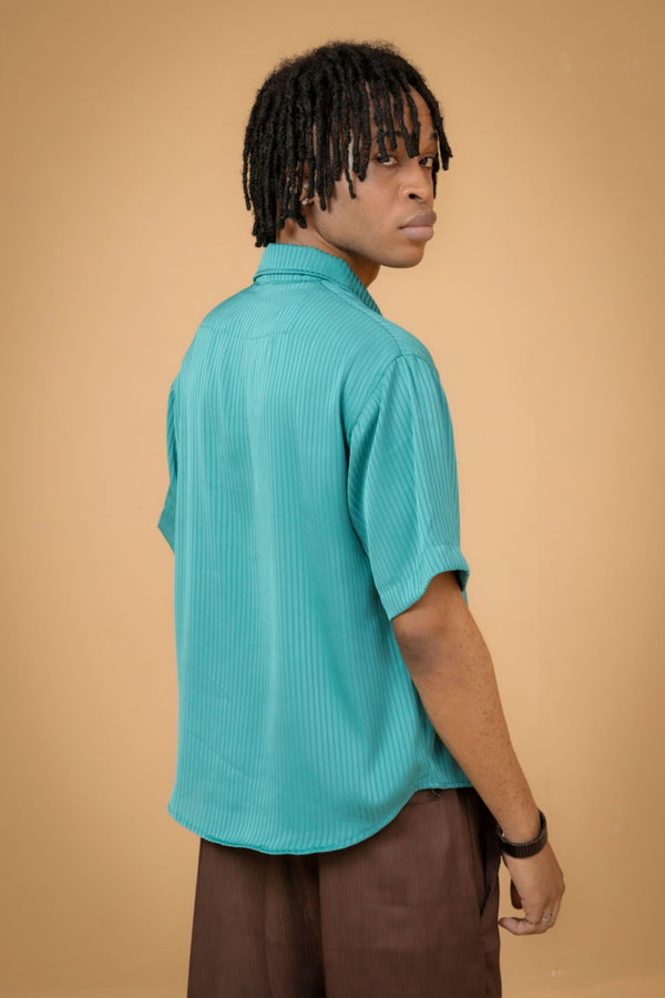 Teal Green Camp Color Shirt