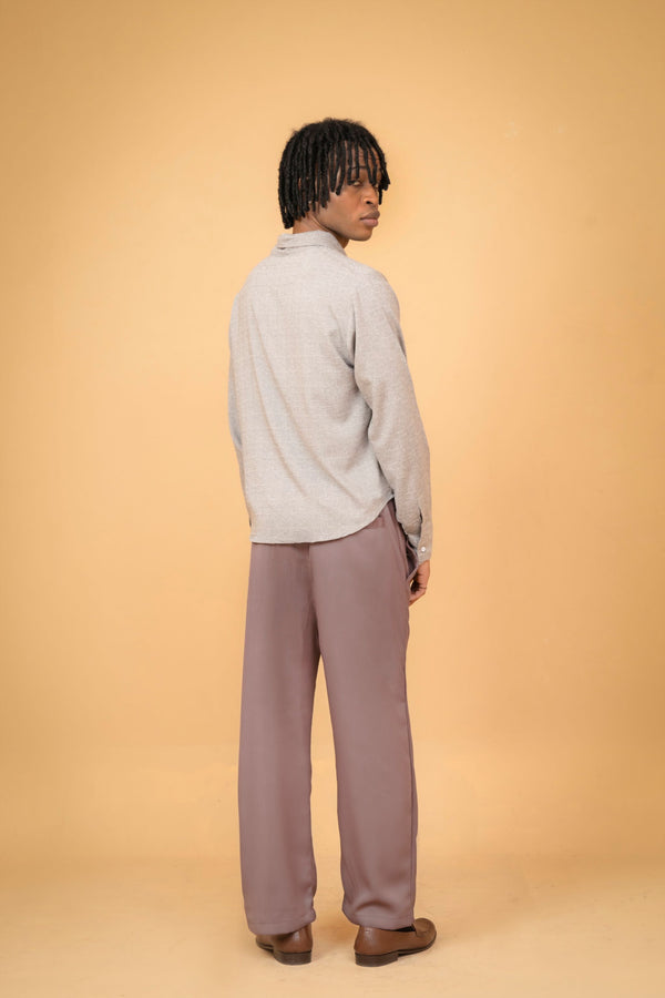 long-sleeved button-up shirt