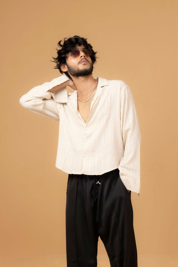 Crinkled Cropped Shirt