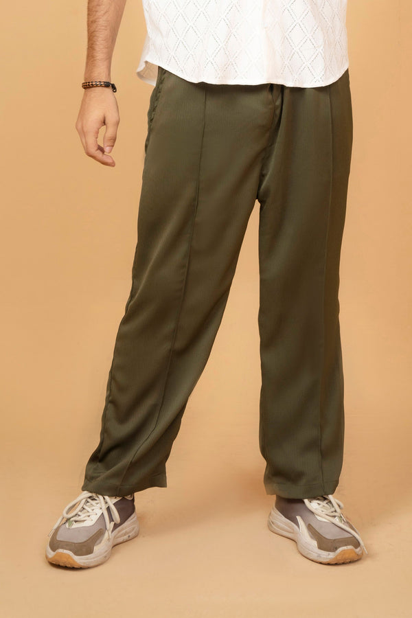 Green Pintex Trouser Pant