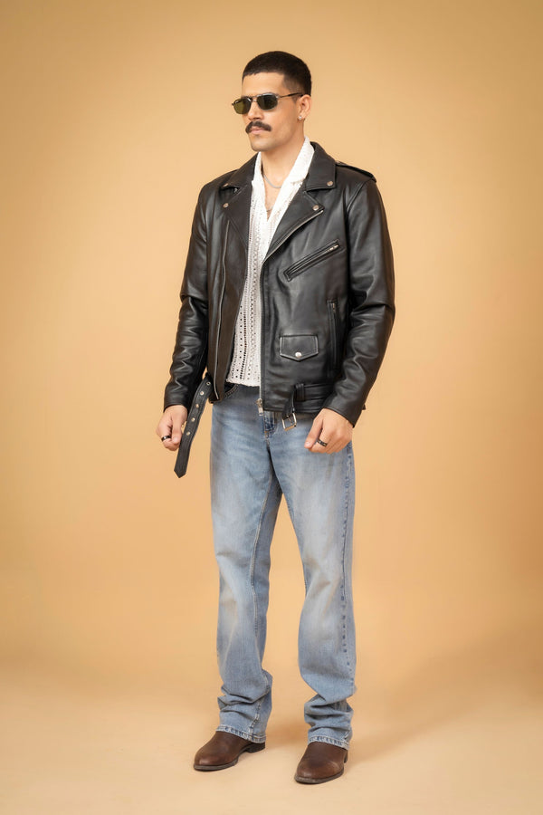 Asymmetrical Leather Jacket