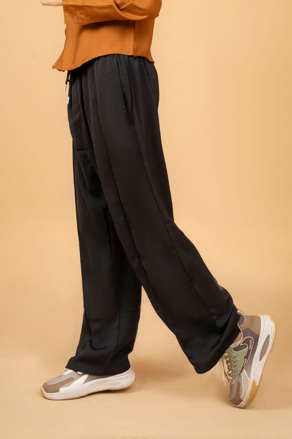 Black Pintex Trouser Pant