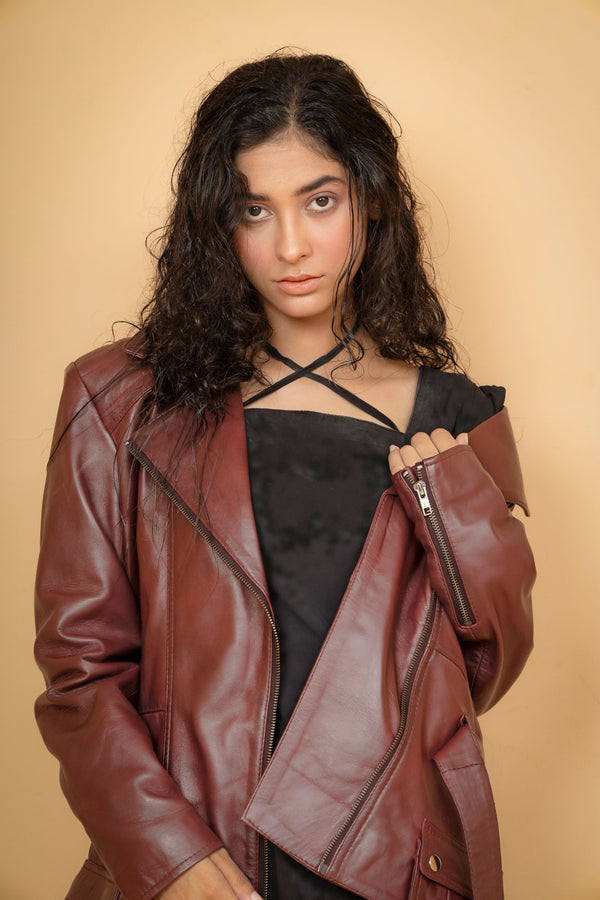 Faux Leather Brown Jacket