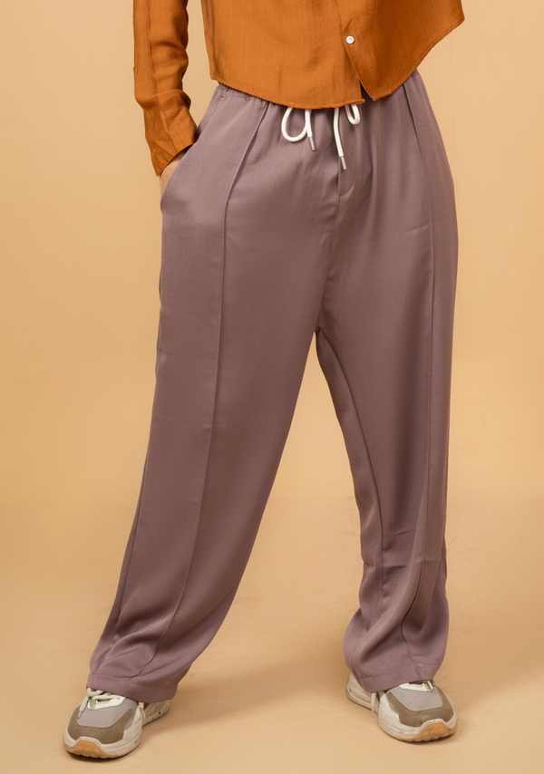 Dusty Mauve Pintex Trouser Pant